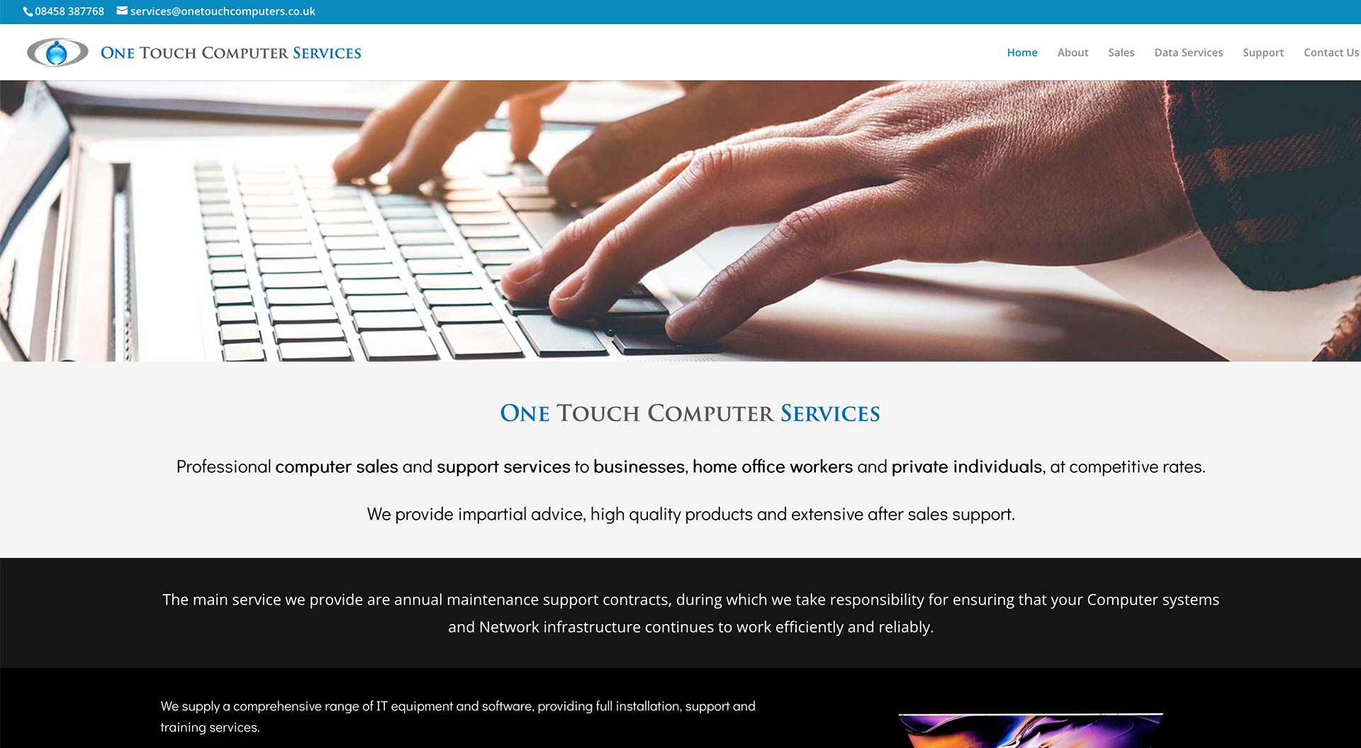 Website design one touch computer services